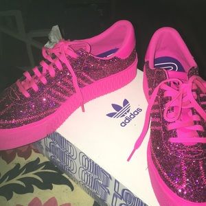 adidas sambarose pink glitter